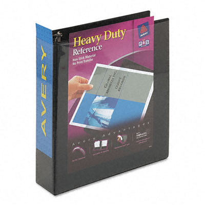 Picture of Avery 05500 Nonstick Heavy-Duty Round Ring View Binder- 2&amp;quot; Capacity- Black