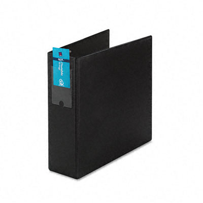 Picture of Avery 08802 Durable Vinyl Slant Ring Binder With Label Holder- 4&amp;quot; Capacity- Black