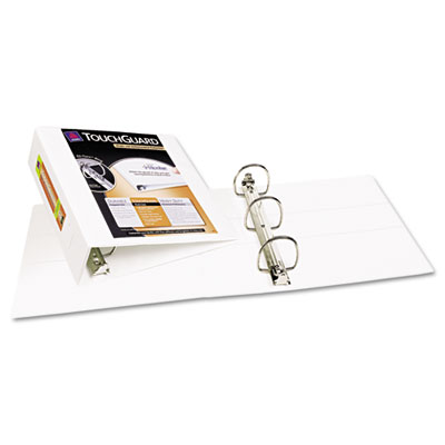 Picture of Avery 17144 protective View Binder w/One-Touch EZD Rings- 3&amp;quot; Capacity- White