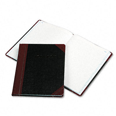 Picture of Boorum &amp; Pease G21-150-R Log Book- Record Rule- Black/Red Cover- 150 Pages- 10 3/8 x 8 1/8