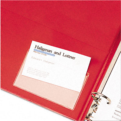 Picture of Cardinal 21500 HOLDit! Poly Business Card Holders- Top Load- 3-3/4 x 2-3/8- Clear- 10/Pack