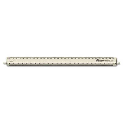 Picture of Chartpak 240 Adjustable Triangular Scale Aluminum Engineers Ruler- 12&amp;quot;- Silver