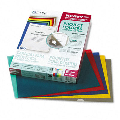 Picture of C-Line 62130 Project Folders- Jacket- Letter- Poly- Assorted Colors- 25/Box