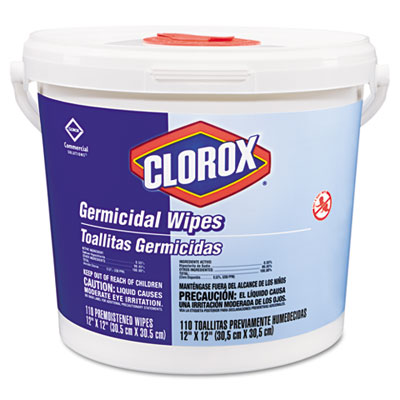 Picture of Clorox 30358 Germicidal Wipes- 12 x 12- White- 110/Canister