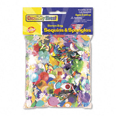 Sequins & Spangles- Assorted Metallic Colors- 4 oz/Pack