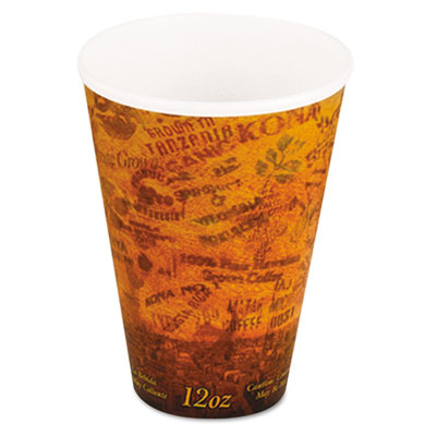 Picture of Dart 12U16ESC Foam Hot/Cold Cups- 12 oz.- Brown/Black- 1000/Carton