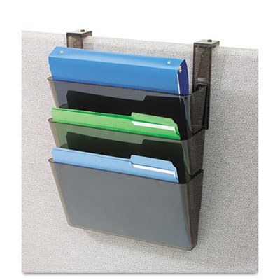 Picture of deflect-o 73502RT 3 Pocket File Partition Set w/Brackets- Letter- Smoke
