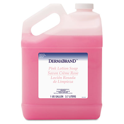410CT Mild Cleansing Pink Lotion Soap- Pleasant Scent- Liquid- 1 gal Bottle- 4/Carton -  Dermabrand