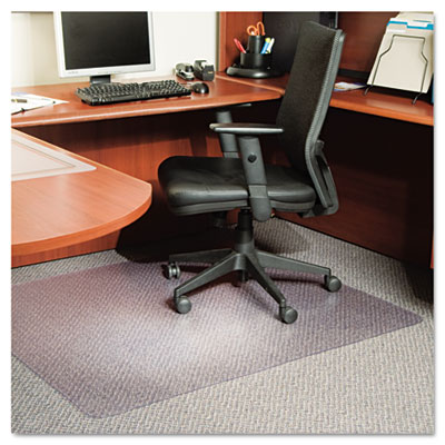 Picture of ES Robbins 128371 AnchorBar Multi-Task Intermediate Chair Mat for Carpet- 46w x 60l- Clear