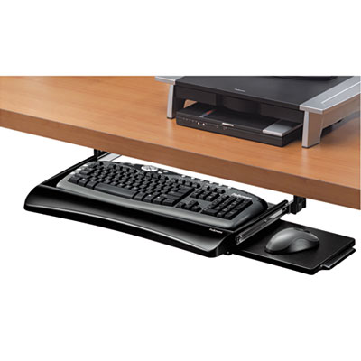 Picture of Fellowes 9140303 Keyboard Drawer- 20 x 7-3/4- Black/Silver