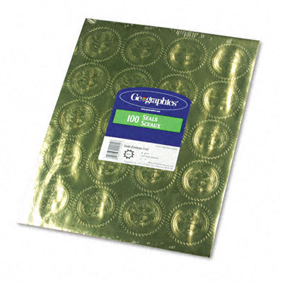 Picture of Geographics 20014 Gold Foil Embossed &amp;quot;Official Seal of Excellence&amp;quot; Seals- 100/Pack