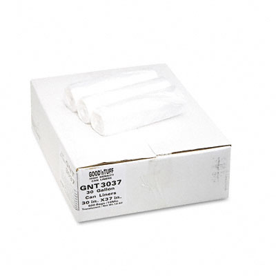 Picture of Good &amp;apos;n Tuff GNT3037 Waste Can Liners- 30 gal- 8 mic- 30 x 36- Natural- 500/Carton