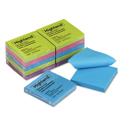 Sticky Note Pads- 3 x 3- Assorted- 100 Sheets