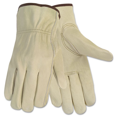Picture of MCR Safety 3215M Economy Leather Driver Gloves- Medium- Cream