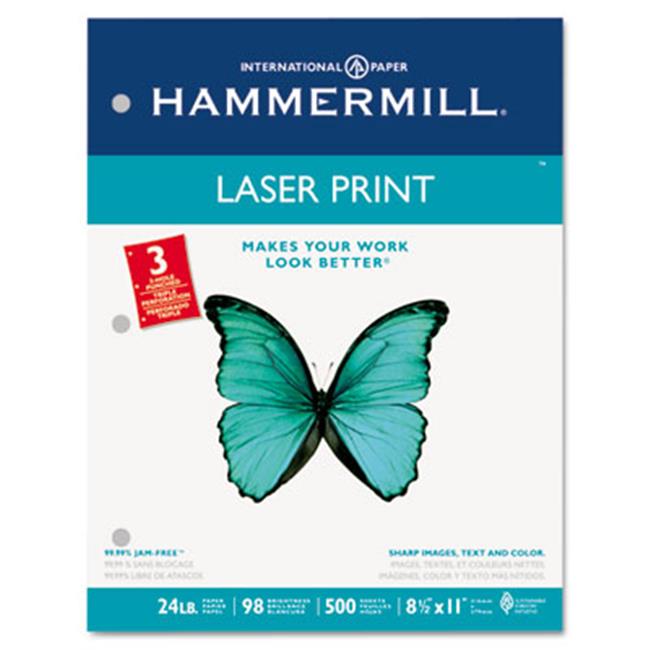 Hammermill 10768-1 Laser Print Office Paper- 3-Hole Punch- 98 Brightness- 24l...