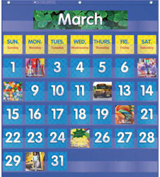 Picture of Teachers Friend 978-0-545-11479-0 Monthly Calendar Pocket Chart