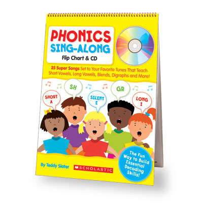 Scholastic 978-0-545-10435-7 Phonics Sing-Along Flip Chart & CD -  SCHOLASTIC INC