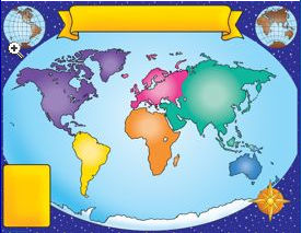 Picture of Teachers Friend 978-0-439-50546-8 World Map Chart