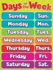 Picture of Teachers Friend 978-0-545-19637-6 Days of the Week Chart