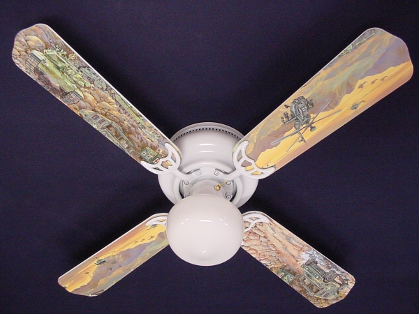 Picture of Ceiling Fan Designers 42FAN-KIDS-ATMH Army Tanks Military Helicopter Ceiling Fan 42 in.