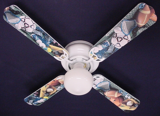 Picture of Ceiling Fan Designers 42FAN-KIDS-SFBS Soccer Football Baseball Sports Ceiling Fan 42 in.