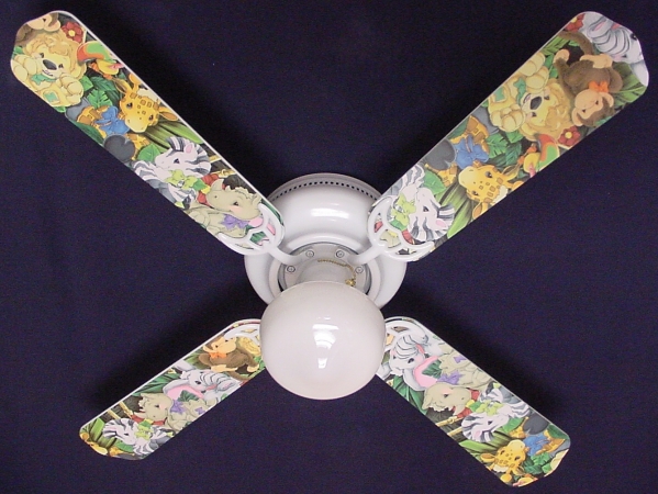 Picture of Ceiling Fan Designers 42FAN-KIDS-ZBAJ Zootles Baby Animals Jungle Ceiling Fan 42 in.