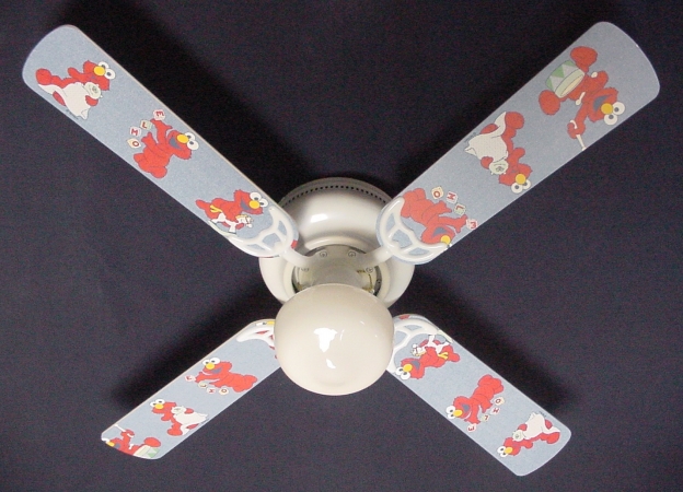 Picture of Ceiling Fan Designers 42FAN-NURS-SSBNE Sesame Street Baby Nursery Elmo Ceiling Fan 42 in.