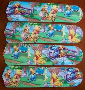 Picture of Ceiling Fan Designers 42SET-DIS-WPPET Winnie Pooh Piglet Eeyore Tigger 42 in. Ceiling Fan Blades Only