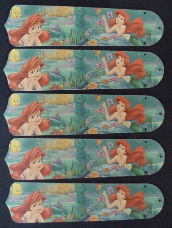 Picture of Ceiling Fan Designers 52SET-DIS-DLMA Disney Little Mermaid Ariel 52 in. Ceiling Fan Blades Only