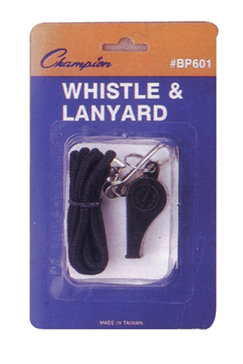 Picture of Champion Sports CHSBP601 Plastic Whistle And Lanyard Set