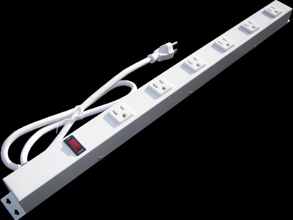 Picture of e-dustry EPS-2063W1 24 in. 6 Outlet Metal Power Strip