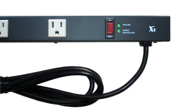 Picture of e-dustry EPS-2069BL 24 in. 6 Outlet Metal Power Strip