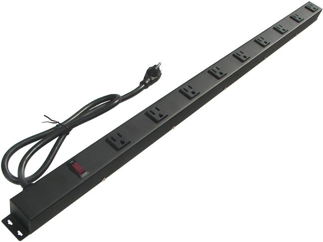Picture of e-dustry EPS-30931 36 in. 9 Outlet Metal Power Strip