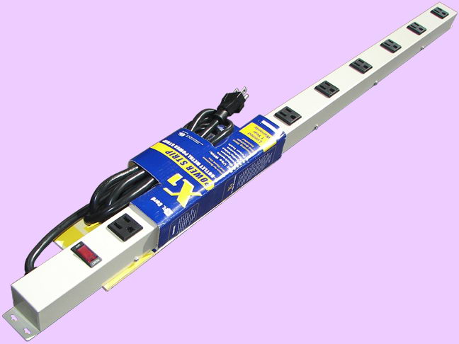 Picture of e-dustry EPS-3093G 36 in. 9 Outlet Metal Power Strip