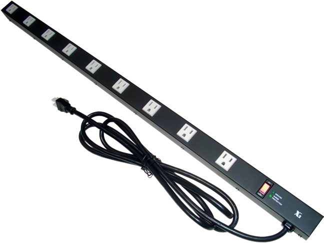 Picture of e-dustry EPS-3099BL 36 in. 9 Outlet Metal Power Strip