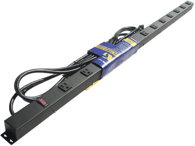Picture of e-dustry EPS-412151 48 in. 12 Outlet Metal Power Strip