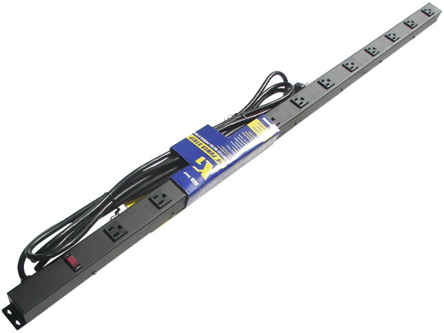 Picture of e-dustry EPS-41215V1 48 in. 12 Outlet Metal Power Strip
