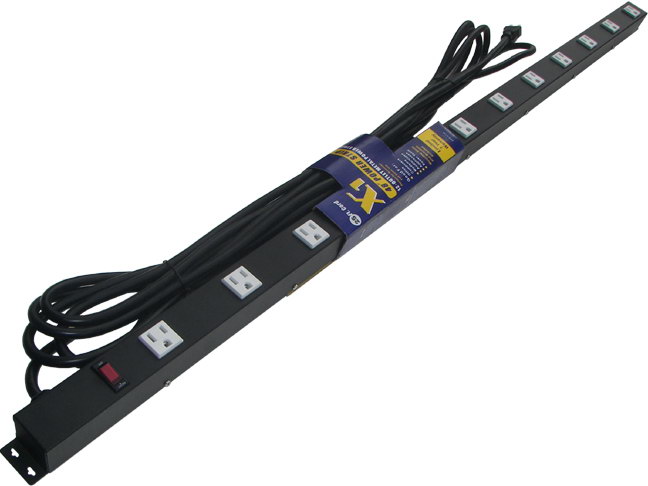 Picture of e-dustry EPS-41225 48 in. 12 Outlet Metal Power Strip