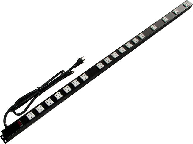 Picture of e-dustry EPS-4186 48 in. 18 Outlet Metal Power Strip