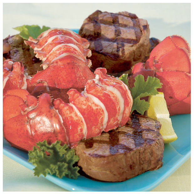 Picture of Lobster Gram M12FM8 Eight 12-14 Oz Giant Canadian Lobster Tails &amp; Filet Mignon Steaks
