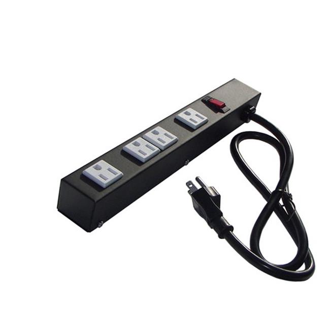 e-dustry EPS-1043 12 in. 4 Outlet Metal Power Strip
