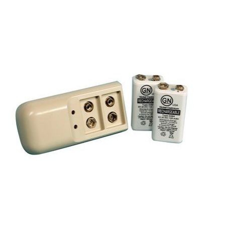 ESA 9V Battery Charger Kit with 2 Rechargeable Batteries for TENS