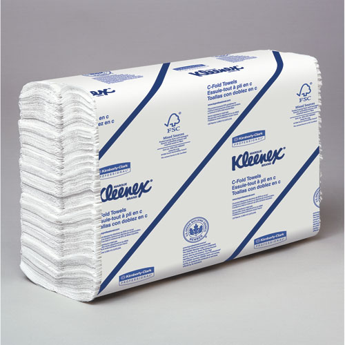 Picture of Kimberly-Clark KCC 01500 Kleenex C-Fld Twl 10.125X13.15 1P white 16/150