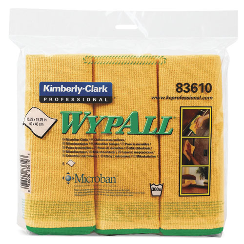 Picture of Kimberly-Clark KCC 83610 Wypall Microfiber Cloths Gold 4/6&amp;apos;S