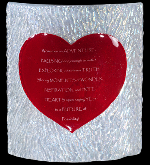 Picture of Meyda  114106 7 in. W Personalized Heart Fused Glass Panel
