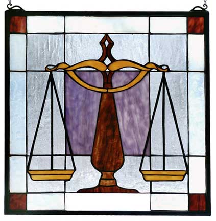 81551 18 in. W X 18 in. H Judicial Stained Glass Window