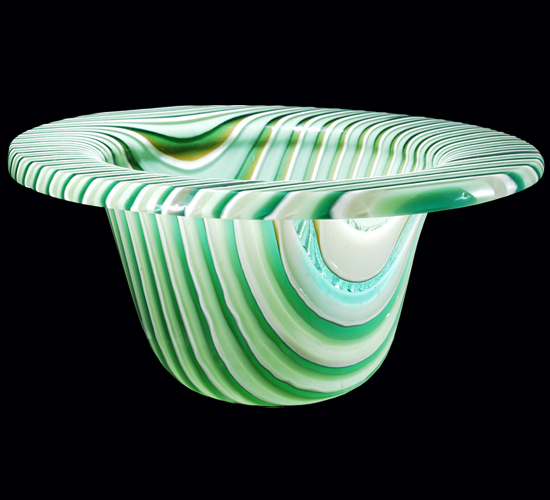 113018 12 in. W La Spiaggia Fused Glass Bowl