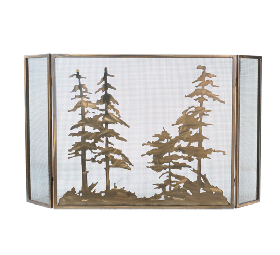 107632 Trees Folding Fire Screen
