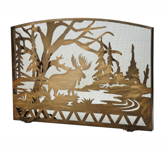 113070 47 in. W x 38 in. H Moose Creek Arched Fireplace Screen