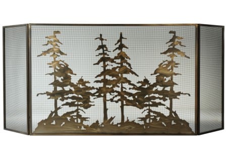 113067 Tall Pines Folding Fireplace Screen